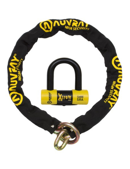 ANTIVOL CHAINE XTREM 120CM + CADENAS SRA AUVRAY