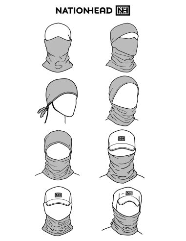 Tour de Cou Moto Nation-Head Drapeau