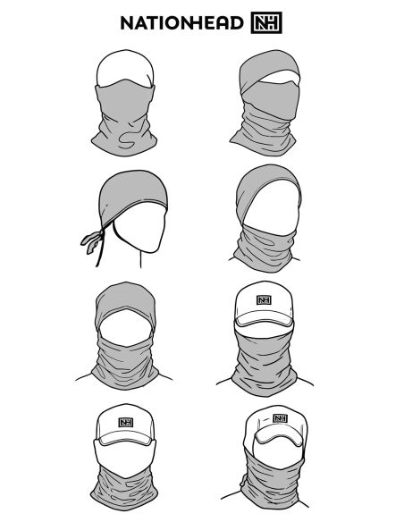 Tour de Cou Moto Nation-Head Drapeau