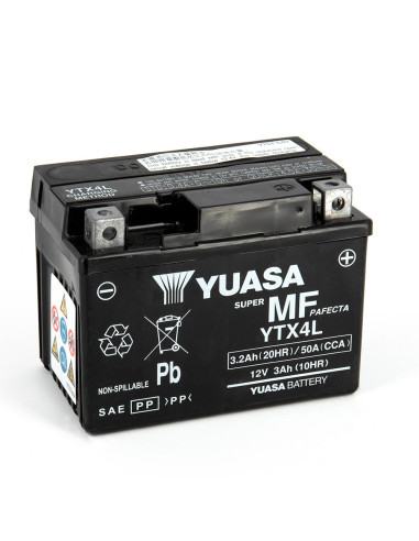 Batterie YTX4l SLA - AGM - Sans Entretien - PrÃªte Ã  l'emploi.