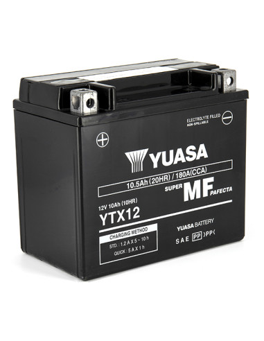 Batterie YTX12 SLA AGM - Sans Entretien - PrÃªte Ã  l'emploi.