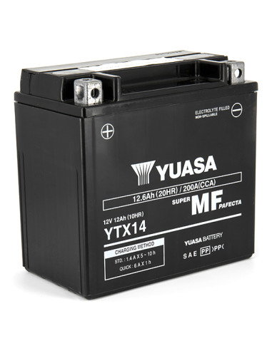 Batterie YTX14 SLA AGM - Sans Entretien - PrÃªte Ã  l'emploi.