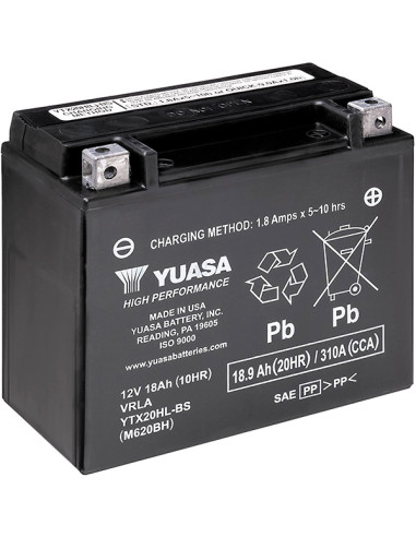 Batterie Ytx20hl SLA AGM - Sans Entretien - PrÃªte Ã  l'emploi.