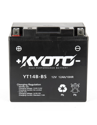 Batterie GT14B-BS SLA-AGM - Sans Entretien - PrÃªte Ã  l'Emploi - Equivalente YT14B-BS