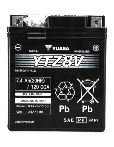 Batterie YTZ8-V SLA-AGM - Sans Entretien - PrÃªte Ã  l'Emploi