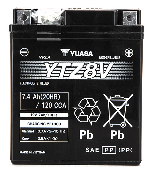 Batterie YTZ8-V SLA-AGM - Sans Entretien - Prête à l'Emploi