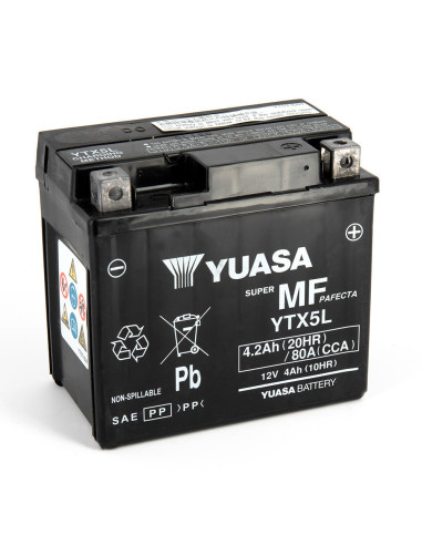 Batterie YTX5l SLA AGM - Sans Entretien - Prete à  l'emploi.