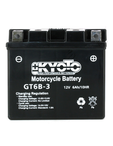Batterie GT6B-3 SLA-AGM - Sans Entretien - Prête à  l'Emploi