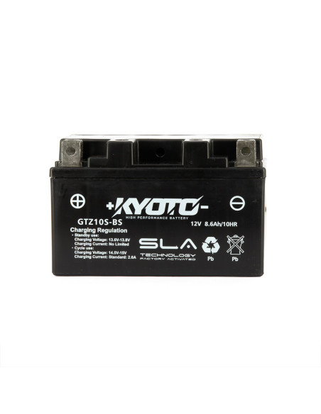 Batterie GTZ10S-BS SLA-AGM - Sans Entretien - Prête à l'Emploi - Equivalente YTZ10S-BS