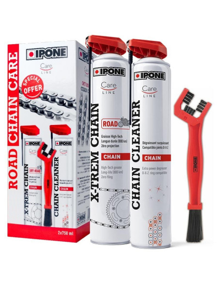 Pack Entretien Chaine Graisse Ipone Road