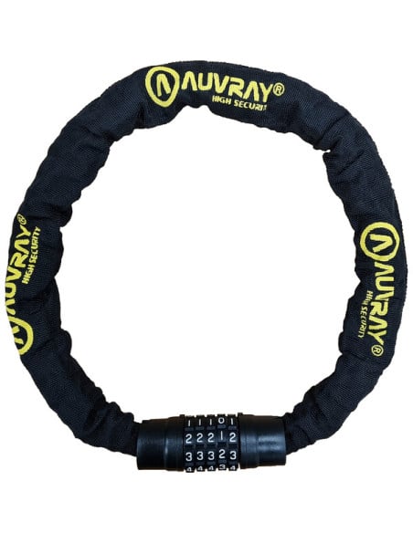 Chaine Antivol Auvray C-Bloc 120 cm avec Fermeture à chiffre