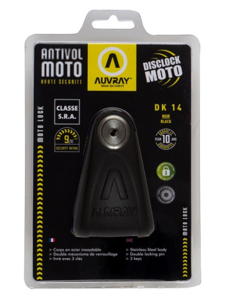 Antivol Bloque disque Auvray DK-14 SRA Noir