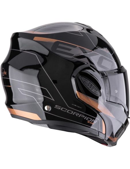 Casque Scorpion Exo-Tech Evo Traveller Noir-Cuivre