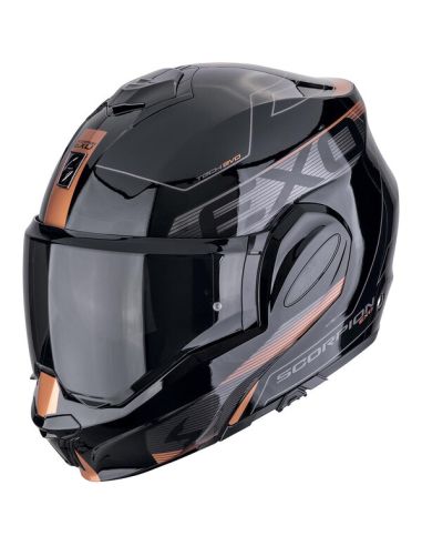 Casque Scorpion Exo-Tech Evo Traveller Noir-Cuivre