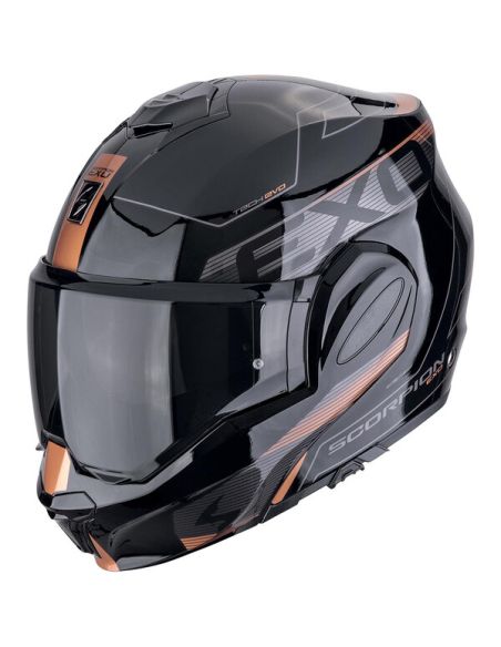 Casque Scorpion Exo-Tech Evo Traveller Noir-Cuivre