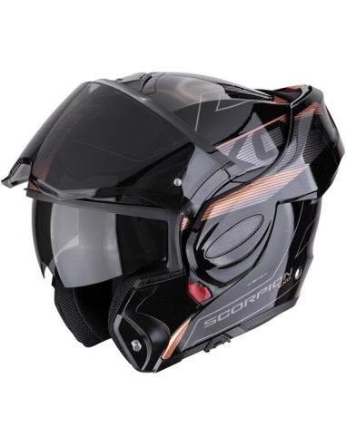 Casque Scorpion Exo-Tech Evo Traveller Noir-Cuivre