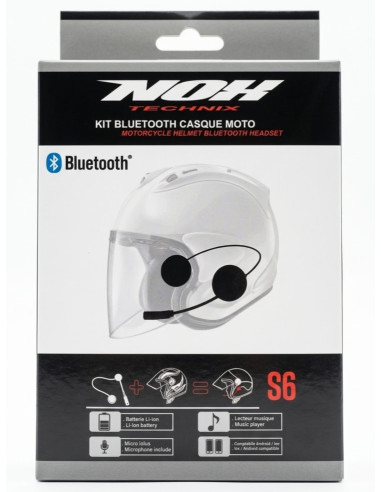 Kit Intercom Bluetooth S6 pour Nox N220s & Casque Jet