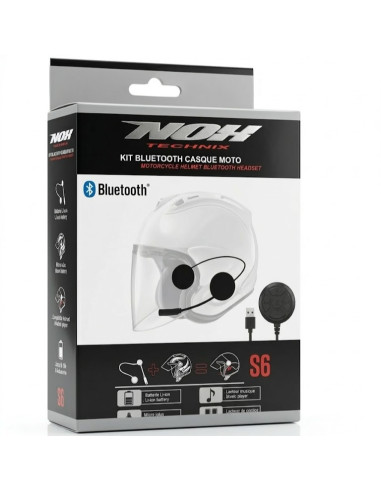 Kit Intercom Bluetooth S6 pour Nox N220s & Casque Jet