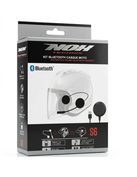 Kit Intercom Bluetooth S6 pour Nox N220s & Casque Jet