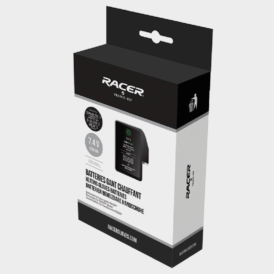 Batterie Racer pour Gants chauffants 7.4v 2200 mAh