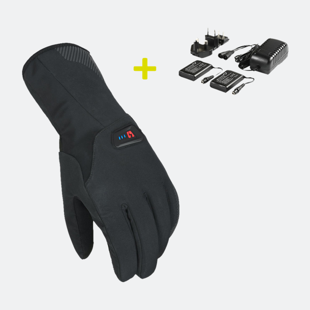 Gants Chauffants Macna Spark RTX Kit 7.4V 2.2A Noir - Gants Moto MACNA