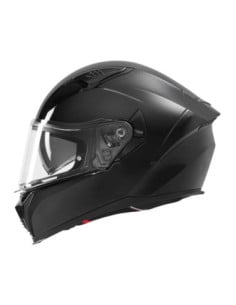 Casque intégral noir Nox N402 avec visière transparente et système de ventilation intégré. 2