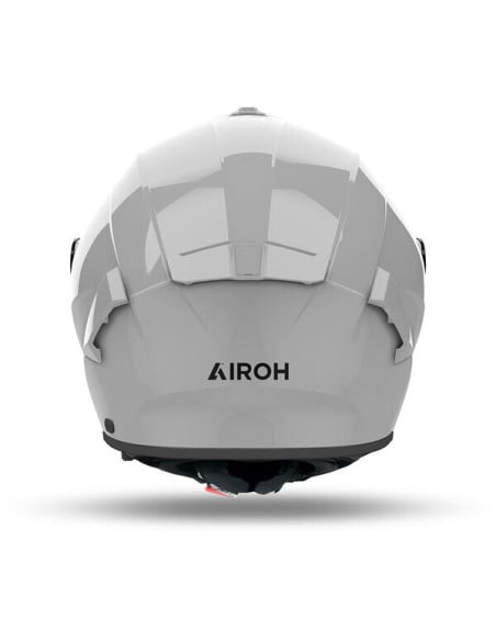 Casque Airoh Spark 2 vu de l’arrière, détails structurels et fixation au menton.