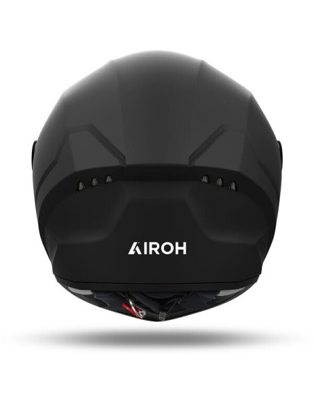 Casque moto Airoh Conor arrière vu, logo Airoh visible et ventilation inférieure intégrée