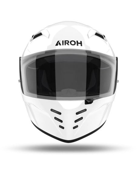 Casque Airoh Conor blanc avec visière sombre et ventilation frontale