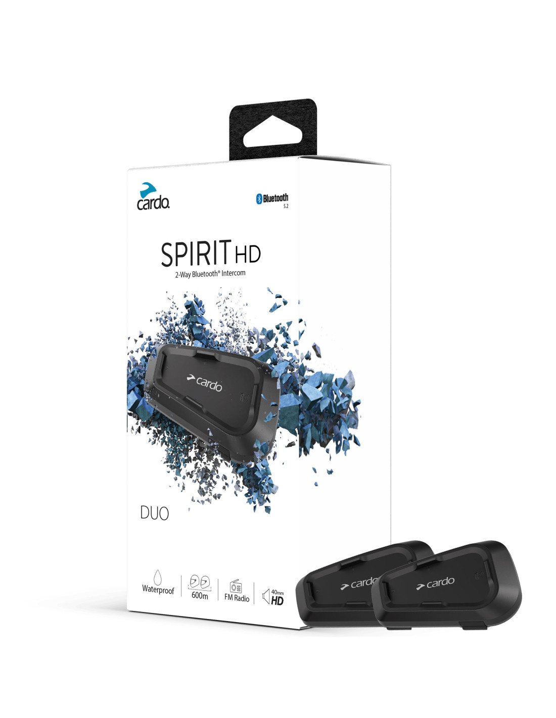Intercom moto Cardo Spirit HD Duo son haute d&eacute;finition