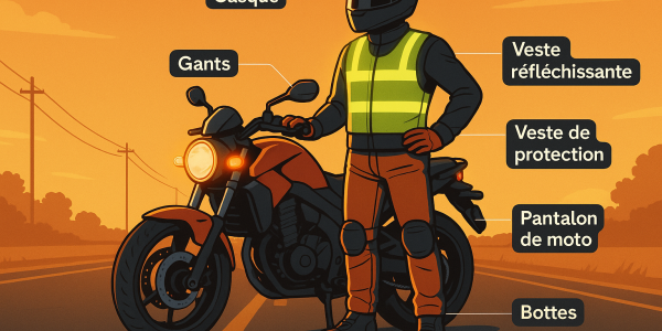 Quels sont les équipements de sécurité obligatoires à moto en 2025 ?