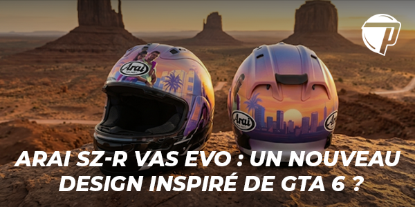 Casque Arai SZ-R Vas Evo : un nouveau design inspiré de GTA 6 ?