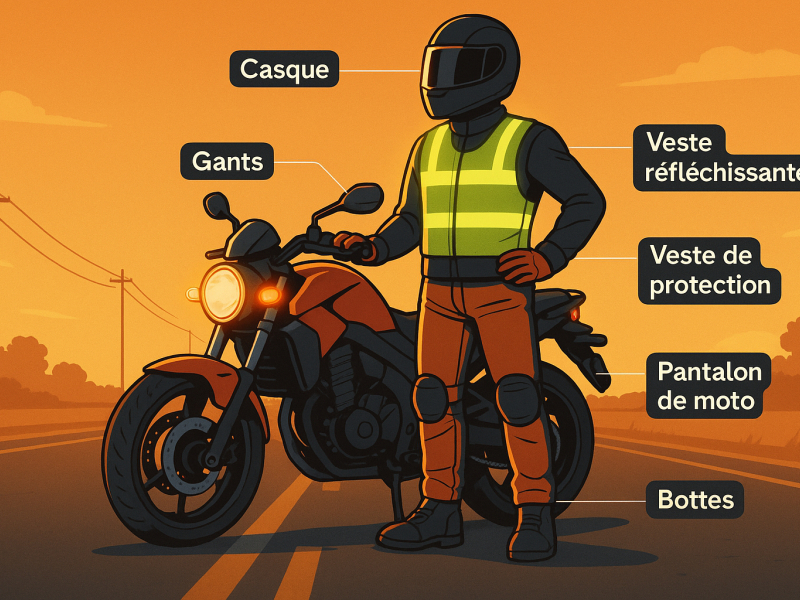 Les équipements de sécurité obligatoires à moto en 2025