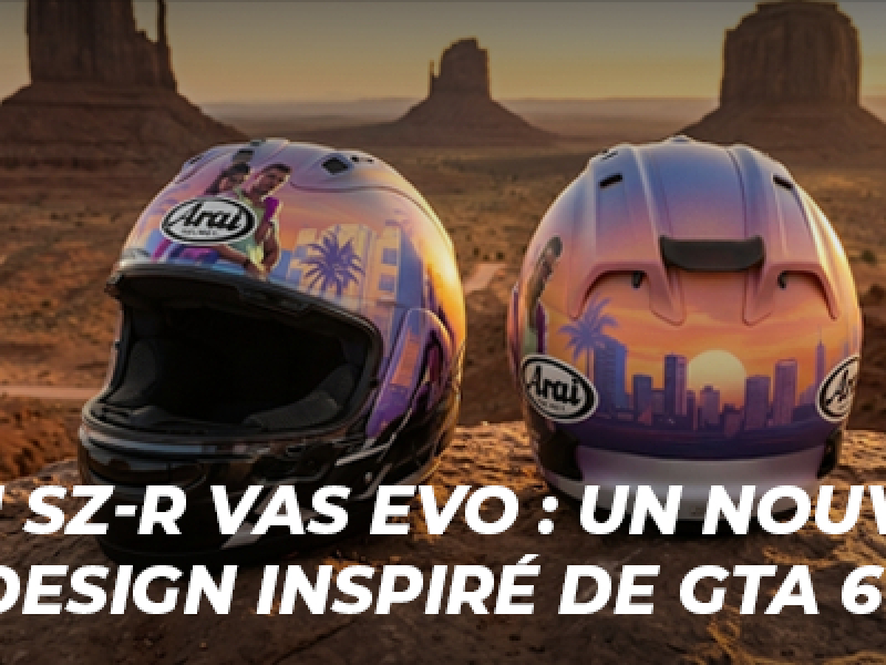 Casque Arai SZ-R Vas Evo : un nouveau design inspiré de GTA 6 ?